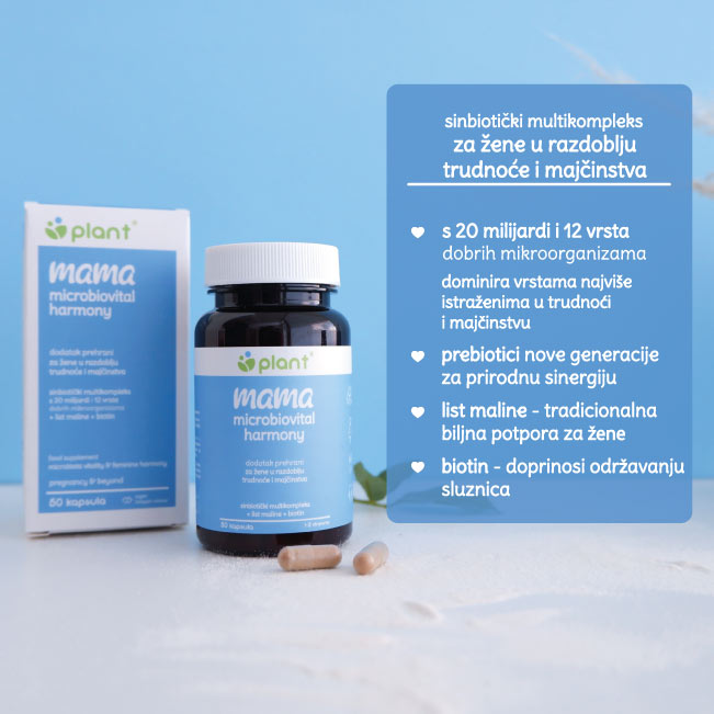 Pronatal probiotik za trudnice i majke nakon poroda s listom maline